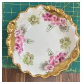 VERY RARE c. 1891 Limoges Gilt Rim Hand Painted Violets Bowl AAA2165JM