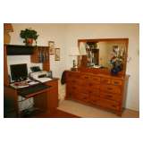 Computer Desk and Early American Dresser