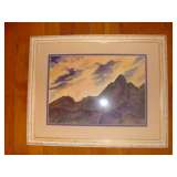 Peach/Mountains  #079