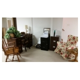 Desk - File Cabinets - Antique Rocking Chair