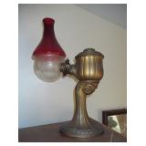 RARE * Angle Lamp - Classic lamp - Single burner - antique gold. 1921 - 1922. 