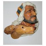 Desert Hunters (Version 2)  Produced 1966 to 1969. Wall Figurine Composite. Sculpted by Fred Wright.