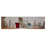Various Glass Bottles and Vases