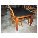 cherry granite top table
