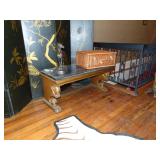 Antique Marble Top Bench