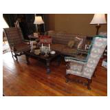 Italian Bergamo Covered Couch and Side Chairs