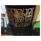Antique Decorative Cast Iron Fire Screen