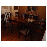 Dining Table and Set of 8 Chairs