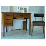 Mid-Century Singer Sewing Table with Original Chair