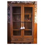 Antique Oak China Cabinet