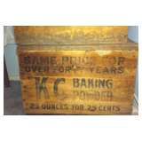 Vintage KC Baking Powder Wood Crate