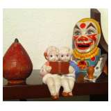 Vintage J. Chein Tin Litho Clown Bank