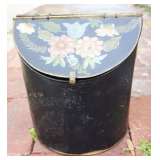 Antique Tole Coal Scuttle