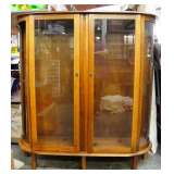 Curved Glass Curio Cabinet
