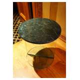 Green Marble and Glass Side table