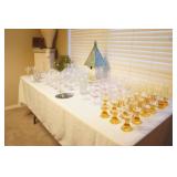 Beautiful Lenox Hand Blown Crystal Buttercup Goblets and Wine Glasses