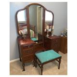 Antique Vanity w/ Bench 