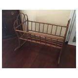 Antique wood cradle