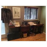 Antique Singer and White sewing machines