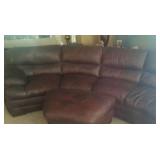 Leather sectional