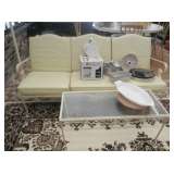 Metal sofa & coffee table