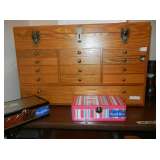 Wood storage cabinet