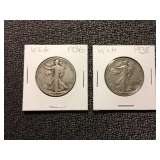 Silver Walking Liberty Half Dollars