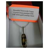 Topaz Crystal Drop Pendant