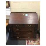 Vintage Secretary with ornate wood carving