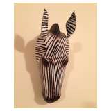 Decorative Zebra Head - leather ears