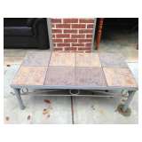 Slate tile top patio table