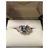 Silver Blue Topaz Ring
