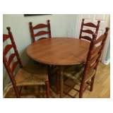Kitchen Table & Ladder back Chairs, furniture
