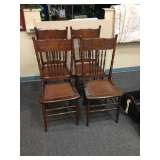 Vintage Leather Seat Chairs