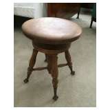 Vintage Wooden Piano Stool