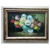 Floral Oil on Canvas Painting