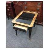 Burl Wood Asian Style Side Table