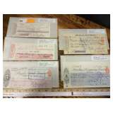 British Cancelled Checks from late 1800