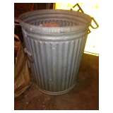 Vintage Metal Trash Can