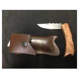 Wood Handle Locking Knife