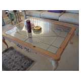 Wood and glass coffee table