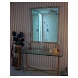 Foyer table and mirror