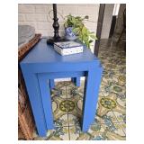 Blue stackable tables