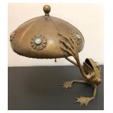 Austrian Art Nouveau bronze frog lame 12-18" tall. 