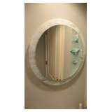 Glass sculpture mirror