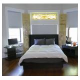 Italian queenside bed two night tables