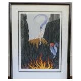 Este Signed print, Rooster