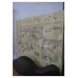 6 panel Chinese screen 1970