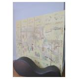 6 panel Chinese screen, 1970