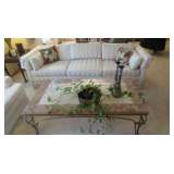 Sofa, matching chair, coffee table